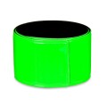 OPASKA ODBLASKOWA SAMOZACISKOWA zielona 34 x 3 cm PREMIUM WELUR na rękę