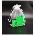 OPASKA ODBLASKOWA SAMOZACISKOWA zielona 34 x 3 cm PREMIUM WELUR na rękę