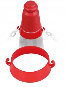 Uchwyt na pachołek drogowy / słupek do łańcucha taśmy TRAFFIC-CONE