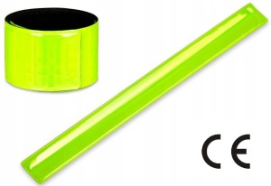 OPASKA ODBLASKOWA SAMOZACISKOWA ŻÓŁTA CE 34CM