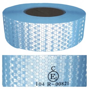 TAŚMA ODBLASKOWA SAMOPRZYLEPNA biała/srebrna 53mm/ 1m konturowa na metry