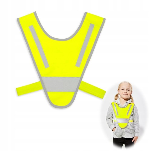 KAMIZELKA ODBLASKOWA SZELKA ODBLASKOWA V-VEST MINI dla dzieci żółta 1 szt