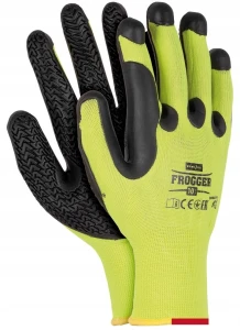 RĘKAWICE wzmocnione ROBOCZE FROGGER super widoczne
