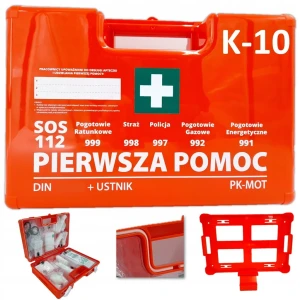 APTECZKA PIERWSZEJ POMOCY przenośna walizka ZAKŁADOWA Z WYPOSAŻENIEM K10