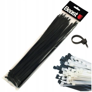 OPASKI ZACISKOWE KABLOWE trytytki 500 x 4.7 mm CZARNE do przewodów 30 szt