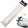 OPASKI ZACISKOWE KABLOWE trytytki 300 x 4.7 mm BIAŁE do przewodów 50 szt