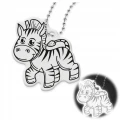 ZAWIESZKA ODBLASKOWA ZEBRA brelok odblaskowy ODBLASK DLA DZIECI