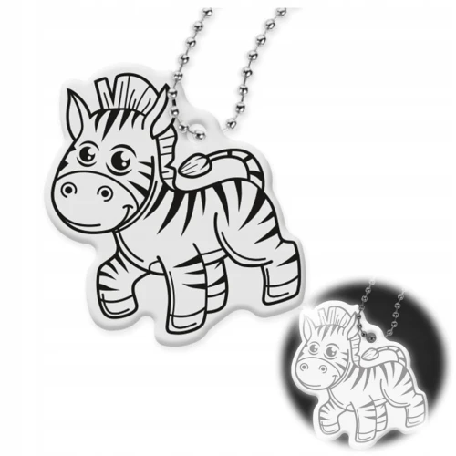 ZAWIESZKA ODBLASKOWA ZEBRA brelok odblaskowy ODBLASK DLA DZIECI