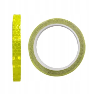 TAŚMA ODBLASKOWA SAMOPRZYLEPNA żółta KONTUROWA 1cm/8m rolka na rower auto