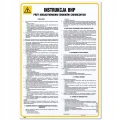 INSTRUKCJA BHP PRZY MAGAZYNOWANIU ŚRODKÓW CHEMICZNYCH tablica BHP 350x245mm