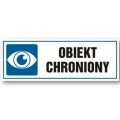 OBIEKT CHRONIONY tabliczka 300x100 mm znak informacyjny BHP