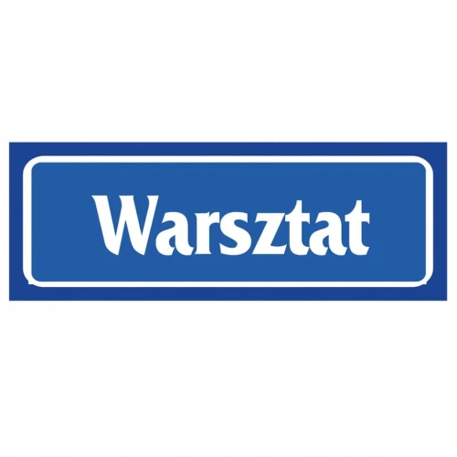 WARSZTAT naklejka 90x240 mm znak informacyjny BHP - WARSZTAT