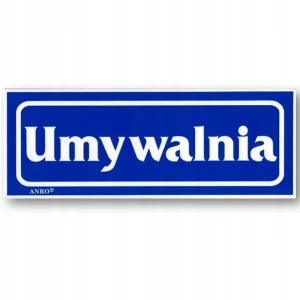 UMYWALNIA naklejka 90x240 mm znak informacyjny BHP - UMYWALNIA SANITARIAT