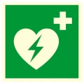 AUTOMATYCZNY DEFIBRYLATOR AED certyfikowany płyta twarda 15x15 ŚWIECI