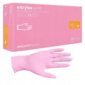 Rękawice RĘKAWICZKI nitrylowe BEZPUDROWE NITRYLEX PINK różowe XS 100szt