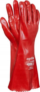 RĘKAWICE OCHRONNE OGRIFOX OX-PVC40 rozmiar 10 czerwone długie 1 para
