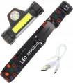 LATARKA CZOŁOWA LED czołówka mocna lampka COB 4w1 akumulatorowa USB magnes