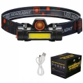 LATARKA CZOŁOWA LED czołówka mocna lampka COB 4w1 akumulatorowa USB magnes