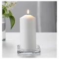 PODSTAWKA NA ŚWIECE tealight świecznik SZKŁO BEZBARWNE 10x10 cm IKEA GLASIG