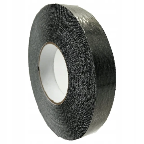 TAŚMA ANTYPOŚLIZGOWA CZARNA 25 MM ! 18m ! SAMOPRZYLEPNA taśma BHP rolka