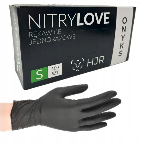 RĘKAWICZKI nitrylowe BEZPUDROWE NITRYLOVE ONYKS 100szt