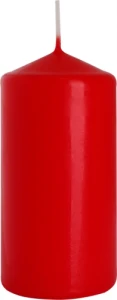 ŚWIECA WALEC 38H PALENIA CZERWONA BISPOL 6x12 CM