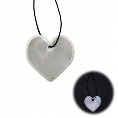 ZAWIESZKA ODBLASKOWA HEART SERCE brelok odblaskowy ODBLASK DLA DZIECI
