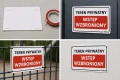TEREN PRYWATNY WSTĘP WZBRONIONY tablica PVC znak BHP 300x200mm płyta twarda