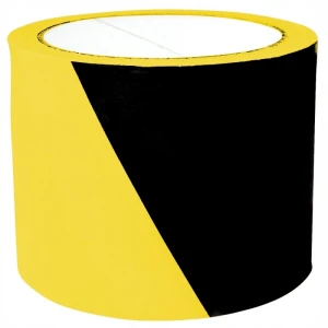 TAŚMA OSTRZEGAWCZA ŻÓŁTOCZARNA PRZYLEPNA 100MM/33M