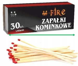 ZAPAŁKI KOMINKOWE MEGA DŁUGIE - 15cm !! 30 SZT. !