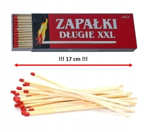 ZAPAŁKI MEGA DŁUGIE XXL - 17cm !! 40 patyczków !!!